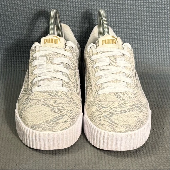 Puma Carina Snake Lux Women's Leather Platform Sneakers 373928-01 Size 6.5 - Picture 3 of 9